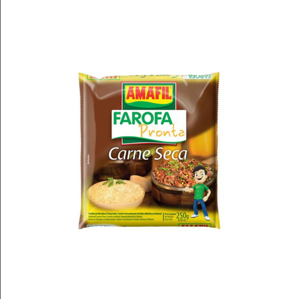 AMAFIL FAROFA MANDIOCA CARNE SECA 250 G