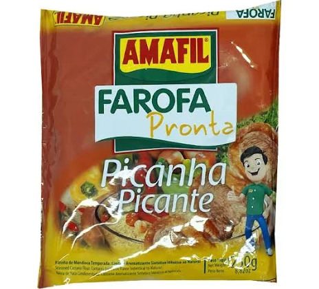 AMAFIL FAROFA MANDIOCA PICANHA PICANTE 250G