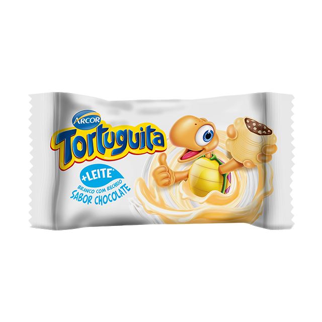 ARCOR TORTUGUITA CHOCOLATE BRANCO/CHOCOLATE 15.5G