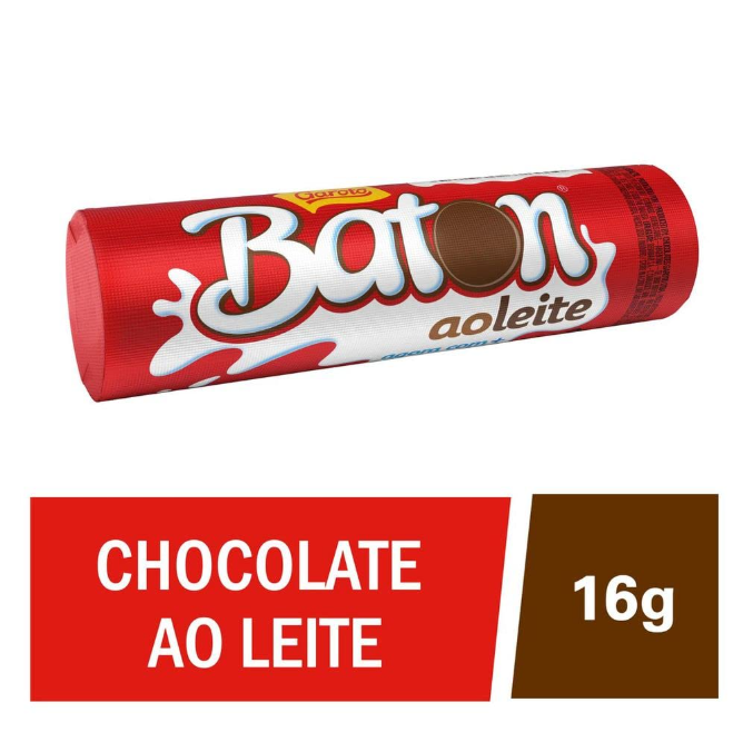 BATON CHOCOLATE AO LEITE PRETO 16 G