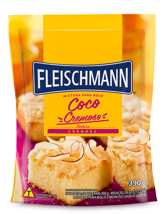 BOLO DE COCO CREMOSO FLEISCHMANN 390G