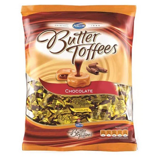 ARCOR BALA BUTTER TOFFES CHOCOLATE 500G